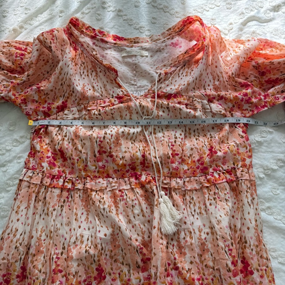 Christy Dawn The Adeline Dress in Sunset Gladiola Size Medium Boho Cottagecore - Picture 11 of 12